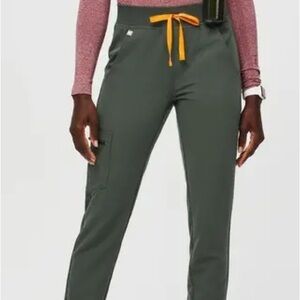 FIGS Moss Green High Waisted Zamora Scrubs